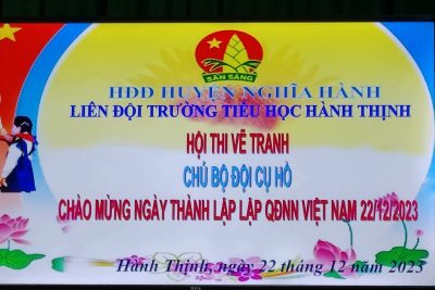 Liên đội Trường TH Hành Thịnh tổ chức hội thi vẽ tranh với chủ đề: CHÚ BỘ ĐỘI CỤ HỒ chào mừng Ngày thành lập QĐND Việt Nam (22/12/2023)